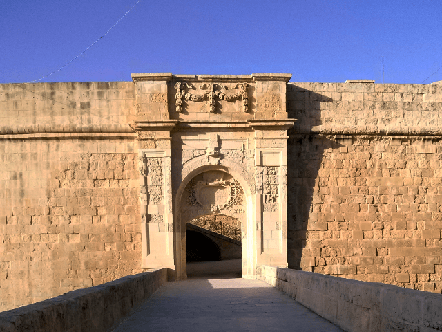 Entrada para um dos fortes de Vittoriosa, onde também fica o Malta at War Museum.